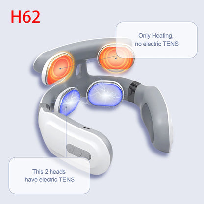 Smart Back Neck Massager with Heating TENS Pulse Cervical Muscle Massage Wireless Shoulder Health Care Device