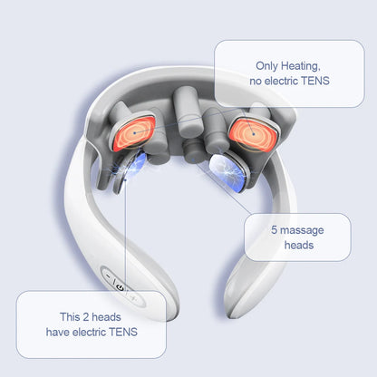 Smart Back Neck Massager with Heating TENS Pulse Cervical Muscle Massage Wireless Shoulder Health Care Device