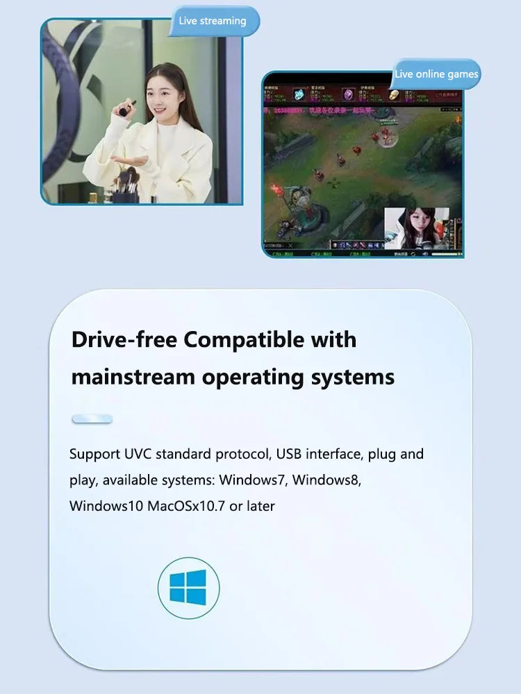 Lenovo 4k Camera Computer Hd Camera Built In Microphone Network Camera Web Video Camera For Online Class Meeting Live Broadcast