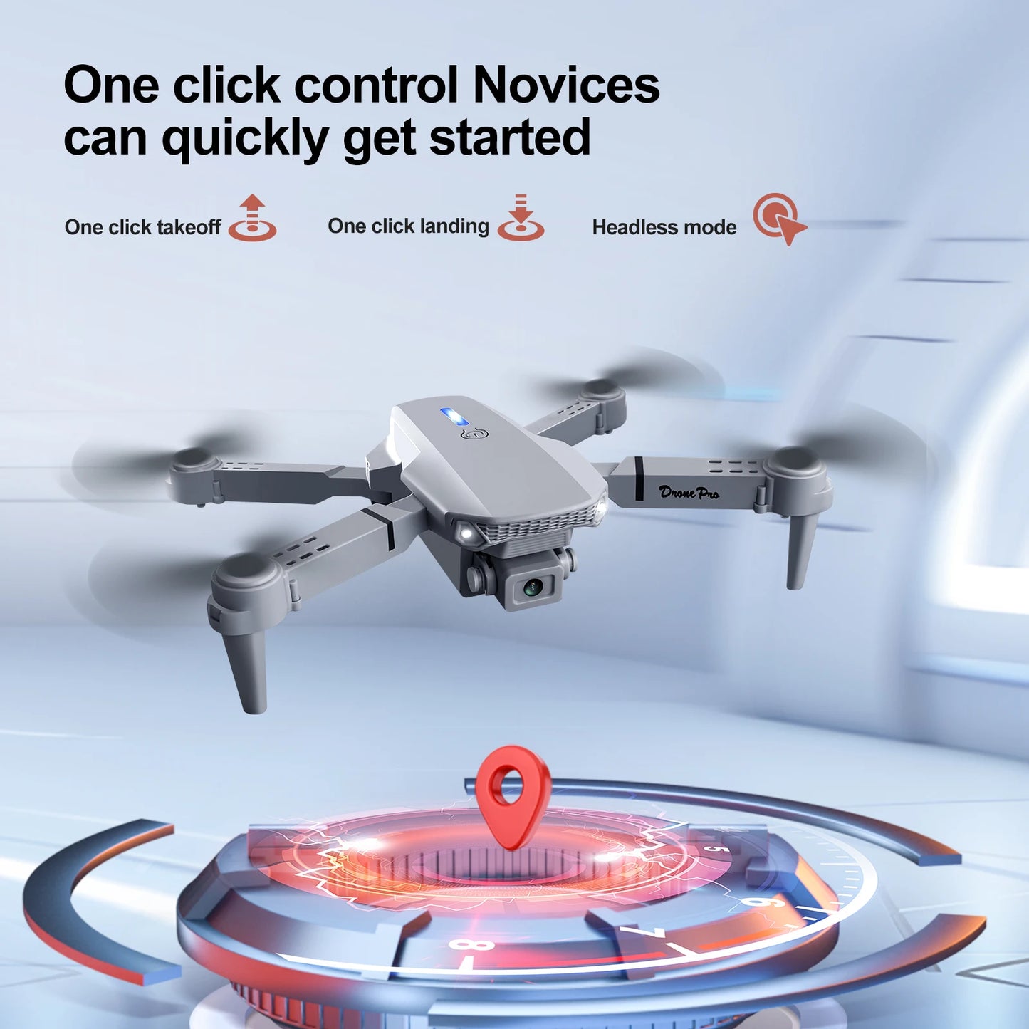 E88PRO Drone 8K 5G HD Dual Camera Aerial Photography Remote control screen display Control Aircraft Quadcopter