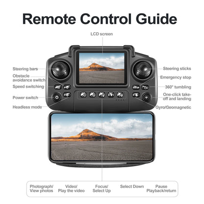 E88PRO Drone 8K 5G HD Dual Camera Aerial Photography Remote control screen display Control Aircraft Quadcopter