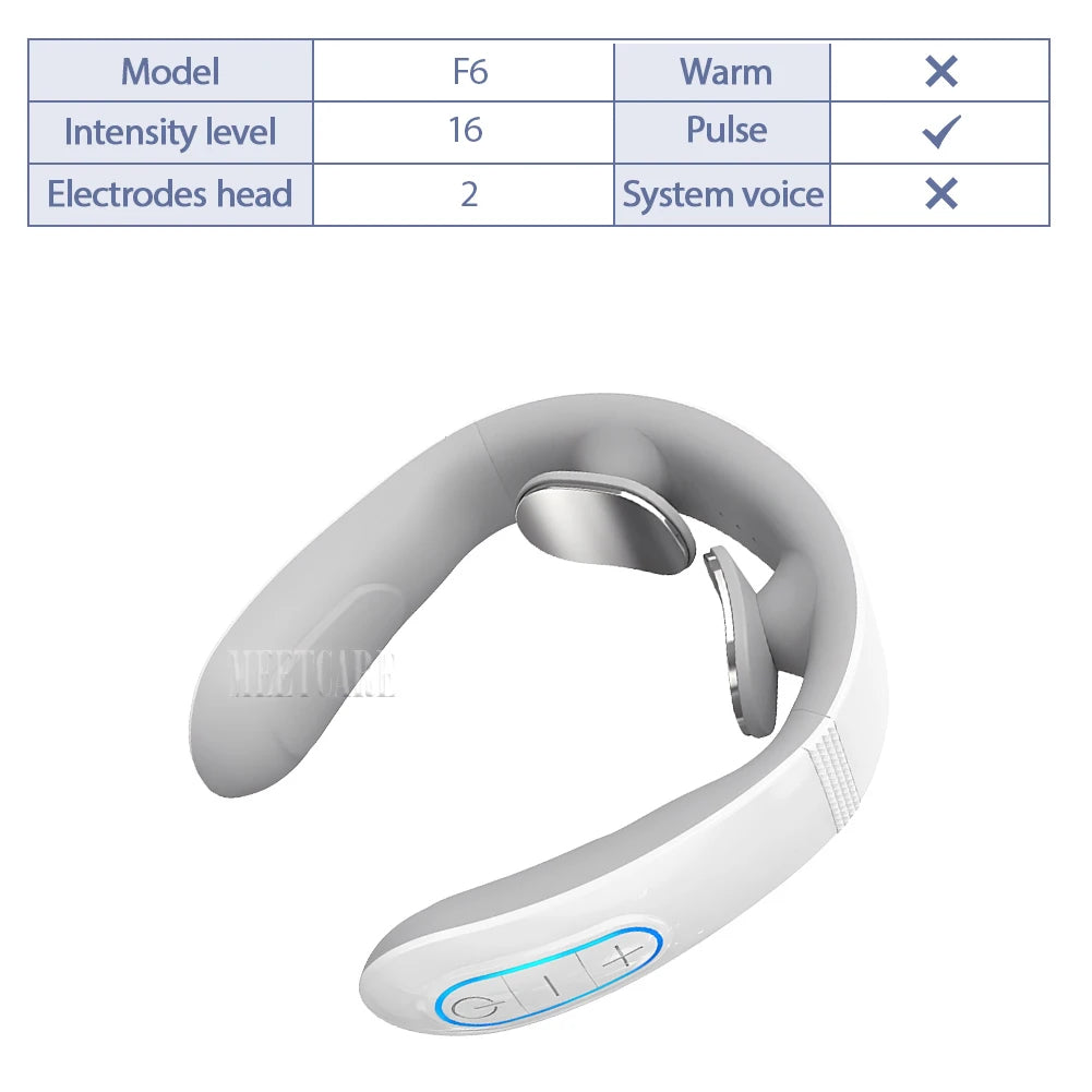 Smart Back Neck Massager with Heating TENS Pulse Cervical Muscle Massage Wireless Shoulder Health Care Device