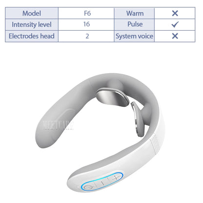Smart Back Neck Massager with Heating TENS Pulse Cervical Muscle Massage Wireless Shoulder Health Care Device