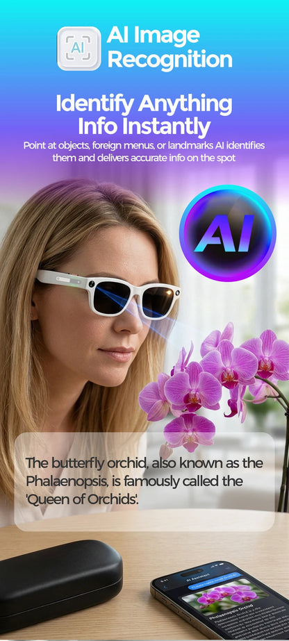 Lenovo AI Smart Glasses AI Translation 8MP HD Camera 4K Shooting Image Bluetooth Call Recording Music Smart Sunglasses 2026 New