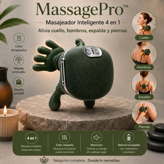 MassagePro - Masajeador inteligente para Cuello, Espalda, Hombros y Piernas - VillaNiza Store