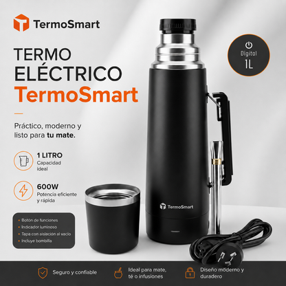 🔥 Termo Eléctrico TermoSmart 1L | Mate Siempre Listo 🧉⚡