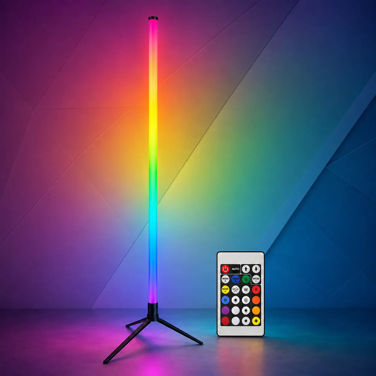 Luz LED Esquinera RGB 110cm con Control, App y Sensor Audiorítmico (S)