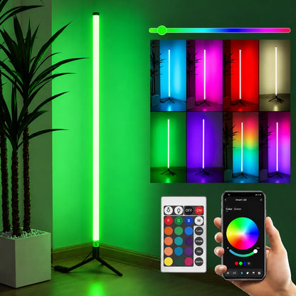 Luz LED Esquinera RGB 110cm con Control, App y Sensor Audiorítmico (S)