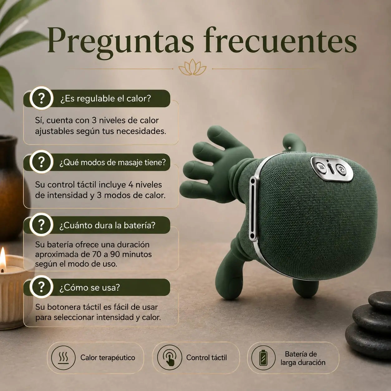 MassagePro - Masajeador inteligente para Cuello, Espalda, Hombros y Piernas - VillaNiza Store